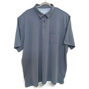 Maelreg Polo Shirt Mens Large Blue‎ Performance Stretch Chest Pocket Golf Casual